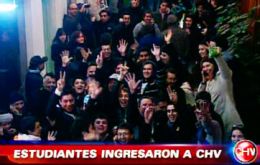 Students peacefully occupied a television station to have their message aired 