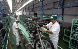The assembling of motor bikes is clear evidence of the expansion of manufacturing 