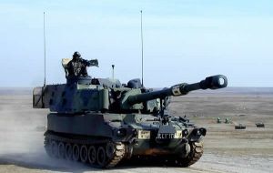 One of several M109A5 Self-Propelled Howitzer