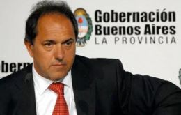 Governor Daniel Scioli has assured support from the crucial Buenos Aires province 