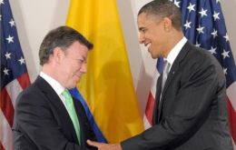 President Santos and his counterpart Obama