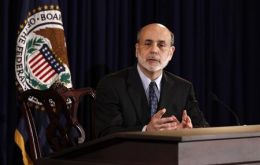 Ben Bernanke at the press conference following the FMOC 