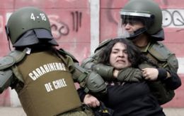 Carabineros are known for their heavy hand when repressing street demonstrations 