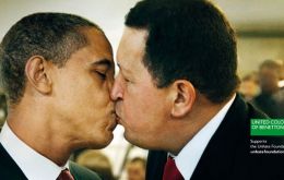 What about a kiss between presidents Obama and Chavez or Angela and Nicholas?
