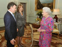 President Santos meets HM the Queen and PM Cameron