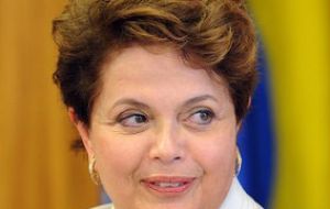 President Dilma Rousseff is optimistic about the future 