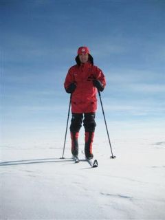 Norwegian PM Stoltenberg skiing in the South Pole ready for tomorrow’s celebration (Photo By Handout/Reuters)