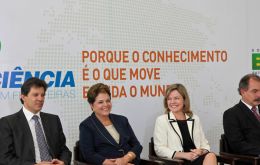 President Rousseff announcing “Knowledge with no Frontiers”