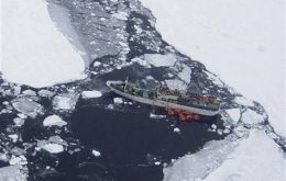 The ‘Sparta’ hit an underwater iceberg and is heavily listed (AP Photo/Maritime New Zealand)