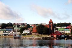 A view of Stanley where almost two thirds of the Falklands population lives 
