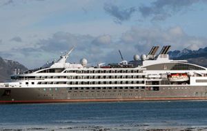 The mega-yacht “L’Austral” which can accommodate 264 passengers (Photo Patrick Lurcock)