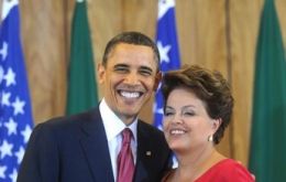 Obama visited Rousseff in Brazil last March 