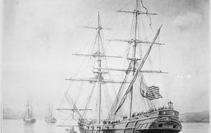 USS Lexington had already removed the majority of the population of Port Louis in 1833
