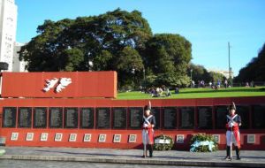 The Malvinas War memorial in downtown Buenos Aires