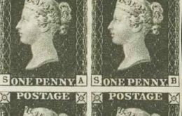A rare large mint block of the Penny Black stamp. (Photo: UK Post Office)