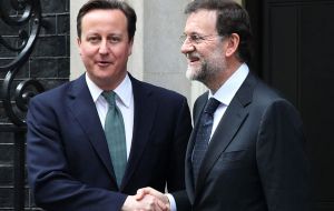 “We have different positions”, Rajoy said at the press conference next to the UK PM  (Photo: Reuters)