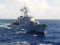 The Uruguayan navy patrolling