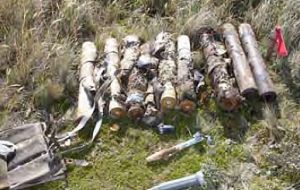Approximately 20% of the UXO discovered around the positions