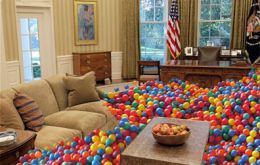 The Oval Office turned into a ball pit for children on Easter Egg Roll celebration 