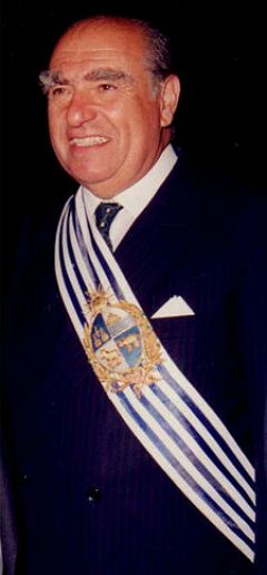 Twice democratically elected president, Julio Maria Sanguinetti 1985/1990 and 1995/2000 