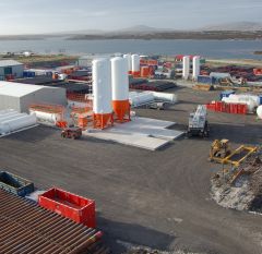 Oil industry infrastructure is rapidly building up in Stanley (Photo by Graham Bound)