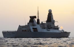 The Type 45 warship taking part in the 'Auriga 12' deployment was praised by fellow seamen (Photo: MoD)