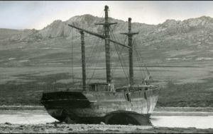 SS Great Britain a familiar sight in the Falklands for over a century (Photo: BBC)
