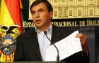Minister of the Presidency, Juan Ramon Quintana, making the announcement