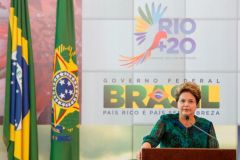 President Rousseff at the opening of the summit that brings together 50.000 delegates and over 115 world leaders