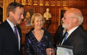 PM David Cameron, Sukey Cameron FIGO Representative and FIA Chairman Alan Huckle during the event