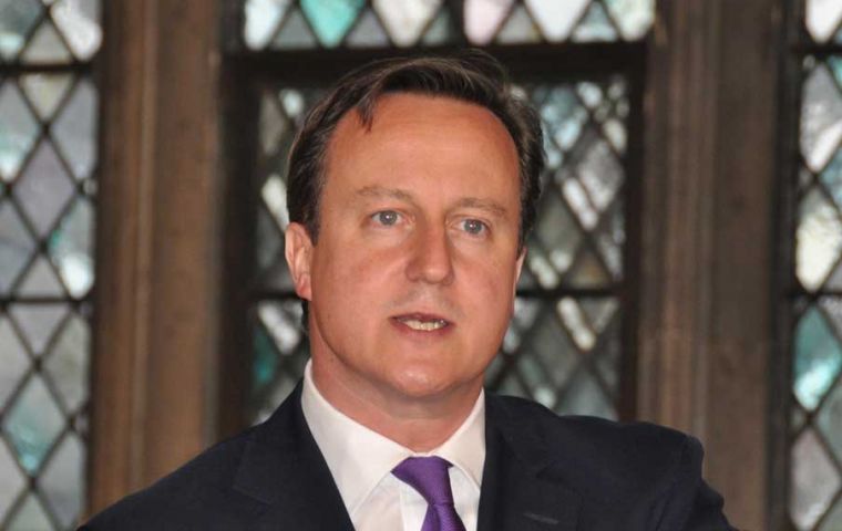 “Absolutely” no negotiations on sovereignty without Islanders’ consent, pledged Cameron (Photo: P.Pepper) 