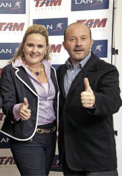 Maria Claudia Amaro Tam CEO and Ignacio Cueto LAN General Manager