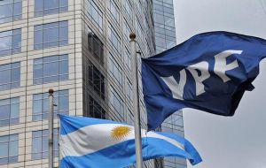 The company’s headquarters flying the Argentine colours 