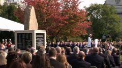 The monument was created from five tons of Mount Harriet granite rock