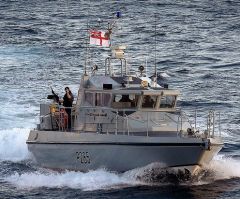 Royal Navy ship in Gibraltar