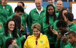 The Brazilian president is attending the London Games 