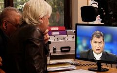 An odd couple: President Correa and Assange