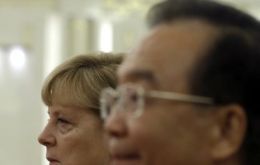 Chancellor Merkel and Premier Wen Jiobao in Beijing 