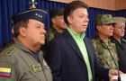 President Santos made the announcement and left Colombian navy vessels in the disputed waters