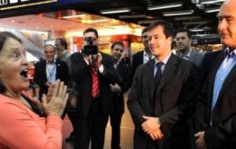 In Buenos Aires, top officials receive Ivonne at the symbolic event in Ezeiza 