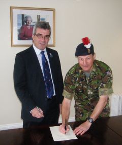FIG Chief Executive and Commander British Forces and sign the MOU at Government House