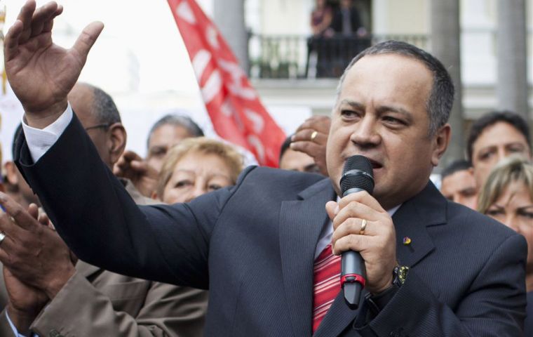National Assembly president Diosdado Cabello: “you can’t tie the will of the people to one date” (Photo: Reuters)