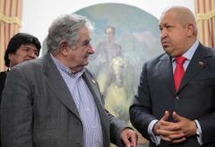 The Uruguayan president, close friend and advisor of Chavez is attending as chairman of Mercosur