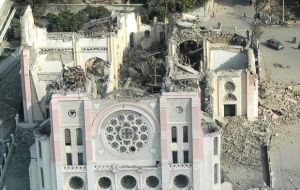 The remains of Port-au-prince cathedral 