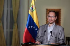 Communications minister Ernesto Villegas went on Sunday on national television to giver a brief report on Chavez’ health condition