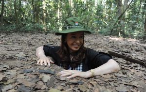 Cristina Fernandez fascinated with the Viet Cong tunnels 