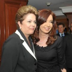 With her Brazilian peer Dilma Rousseff 