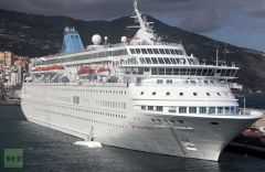 Thomsom Majesty docked at Santa Cruz in the Canary Islands