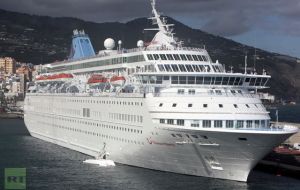 Thomsom Majesty docked at Santa Cruz in the Canary Islands