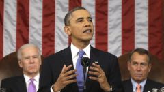 The President addressing Congress with his State of the Union speech